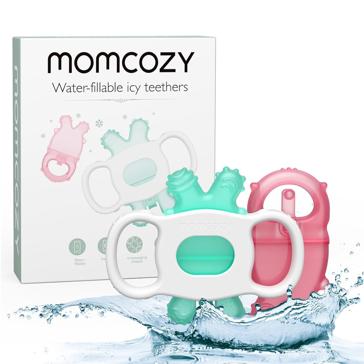 Set Lodrash Dhëmbësh Momcozy BY001 - Silikon Food - Grade (0-12 muaj)