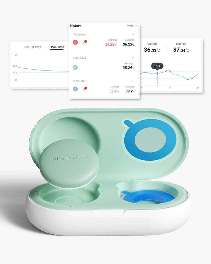 Termometër Momcozy inteligjent për bebe T31 Smart, wearable, me aplikacion, Bluetooth
