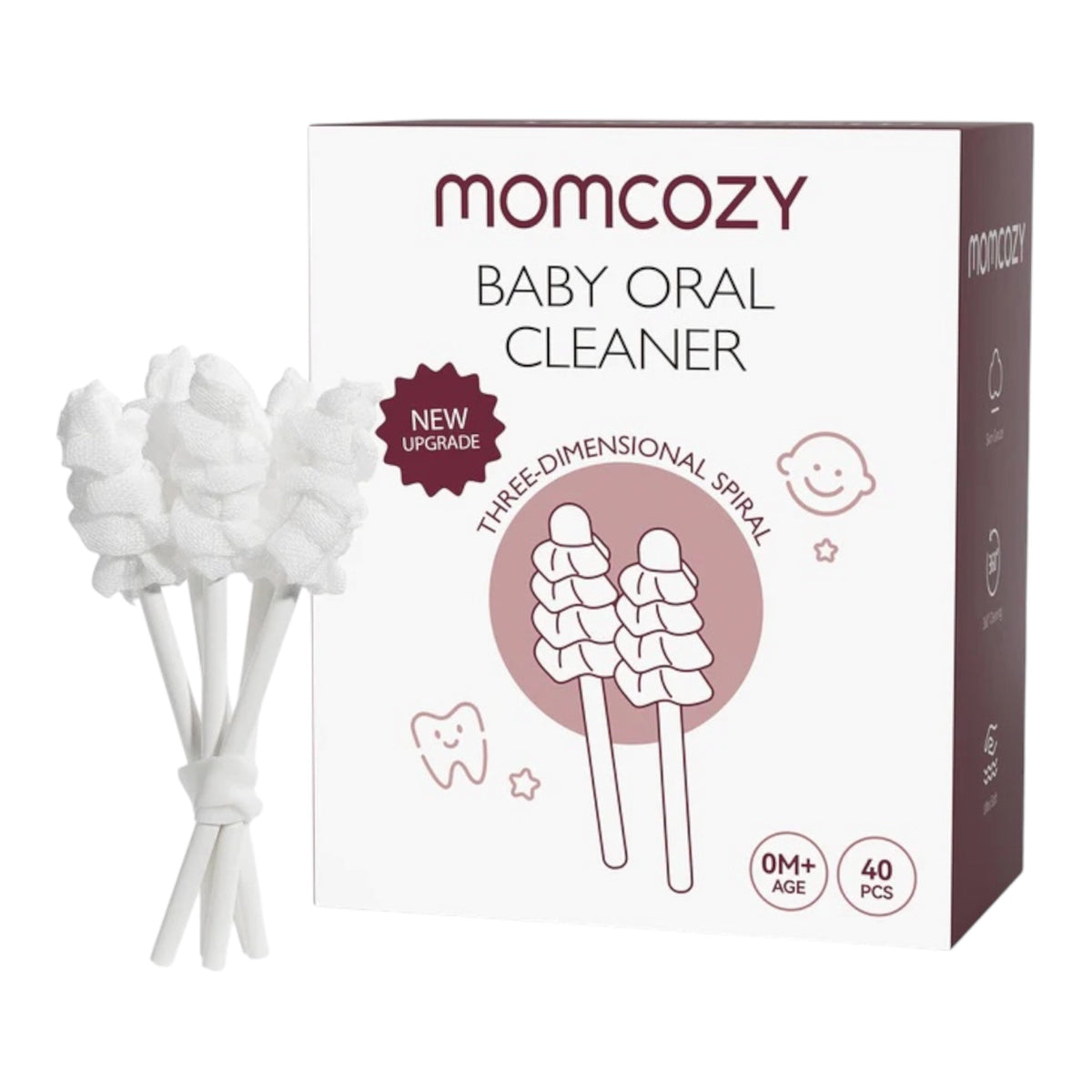 Shkopinj pastrimi njëpërdorimësh Momcozy - 40 copë/kuti