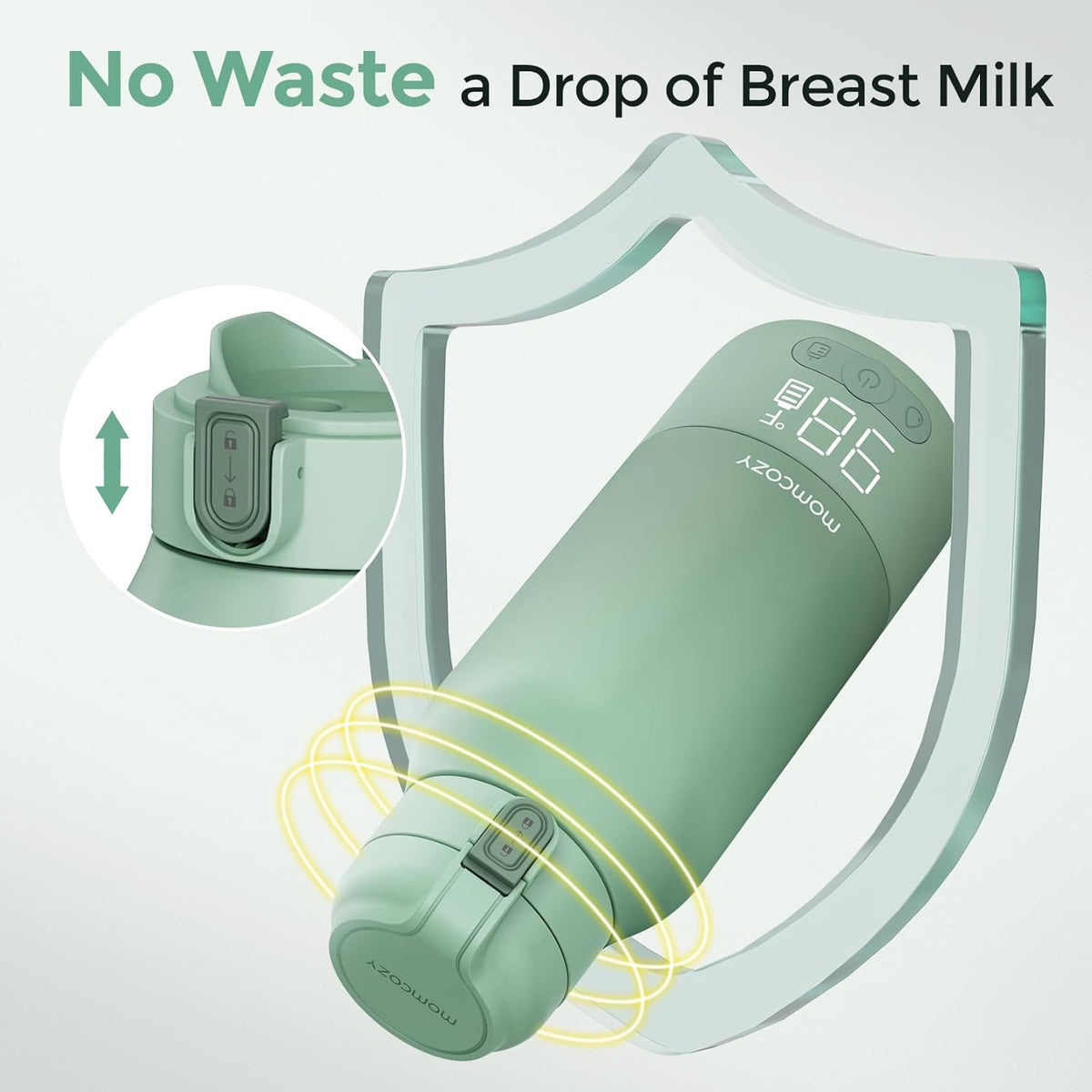 Momcozy MW05 - Ngrohës Portativ për Qumësht dhe Ujë për Udhëtim, 500ml