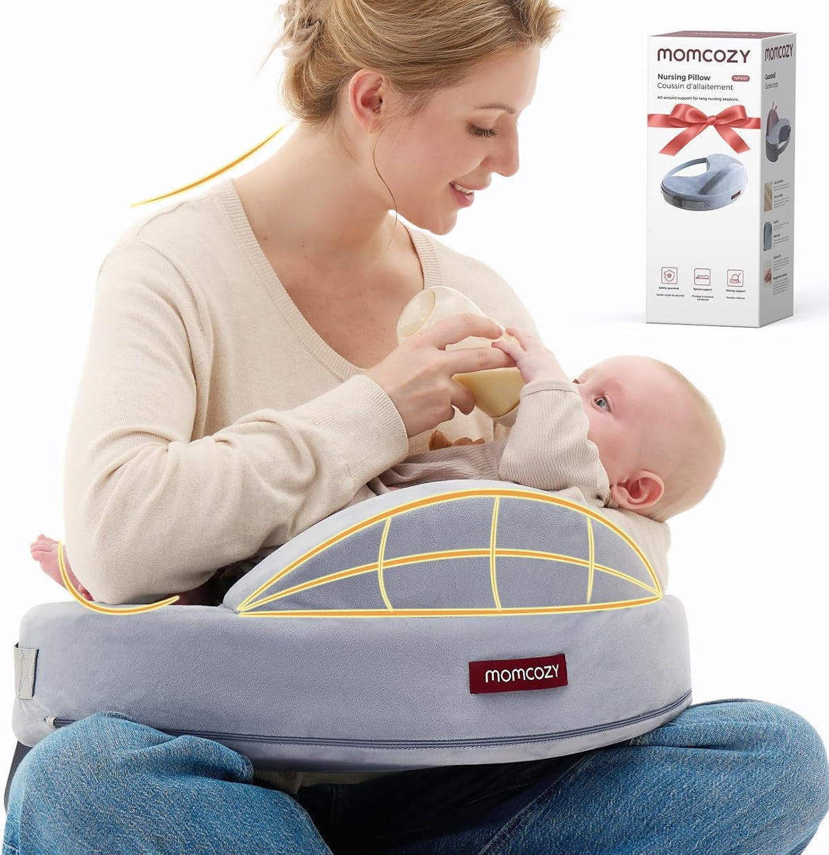 Momcozy Jastëk për Gjidhënie Ergonomik me Memory Foam