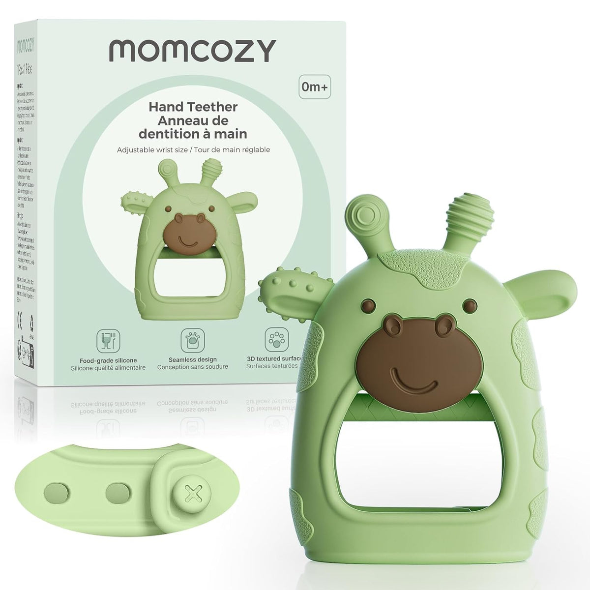 Lodër Dhëmbësh Momcozy BY002 - Silikon Food - Grade (0-12 muaj)