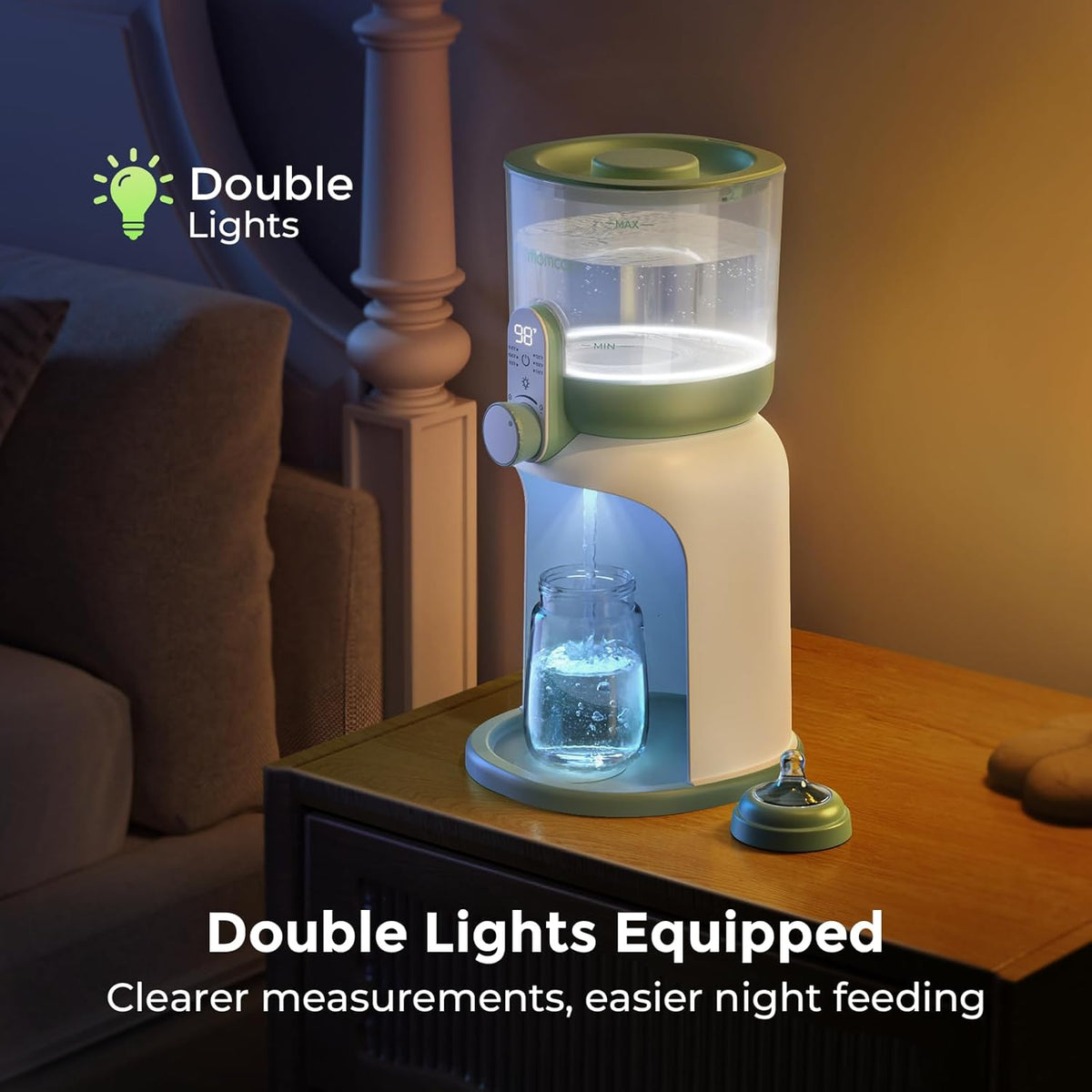 Ngrohës uji Momcozy FD03 Dual Lights, me temperaturë konstante