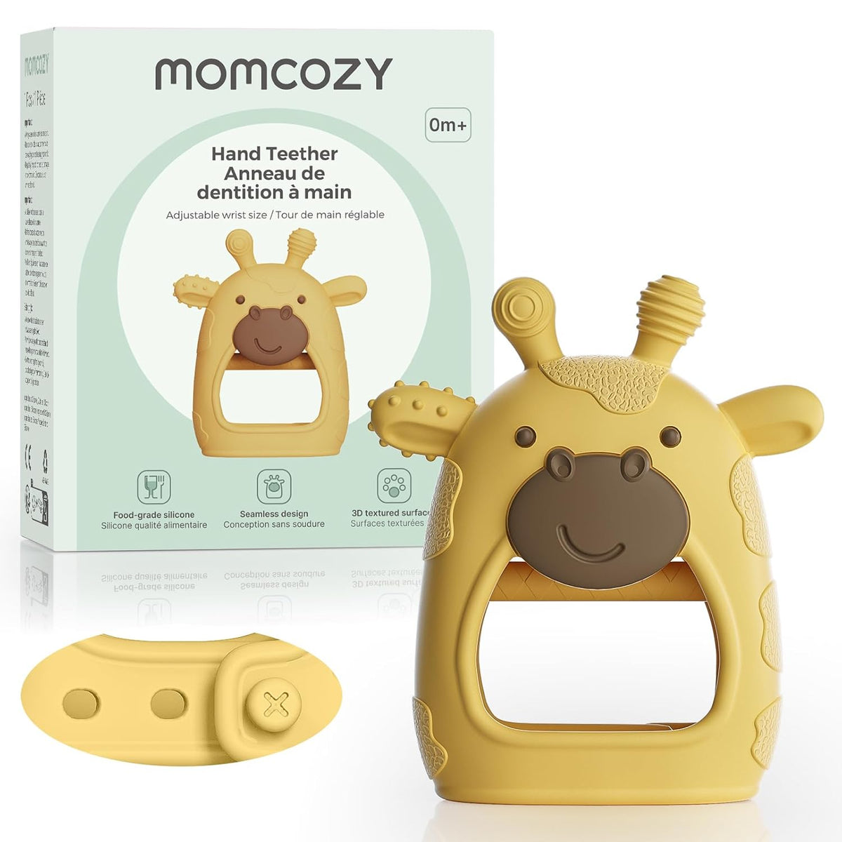 Lodër Dhëmbësh Momcozy BY002 - Silikon Food - Grade (0-12 muaj)