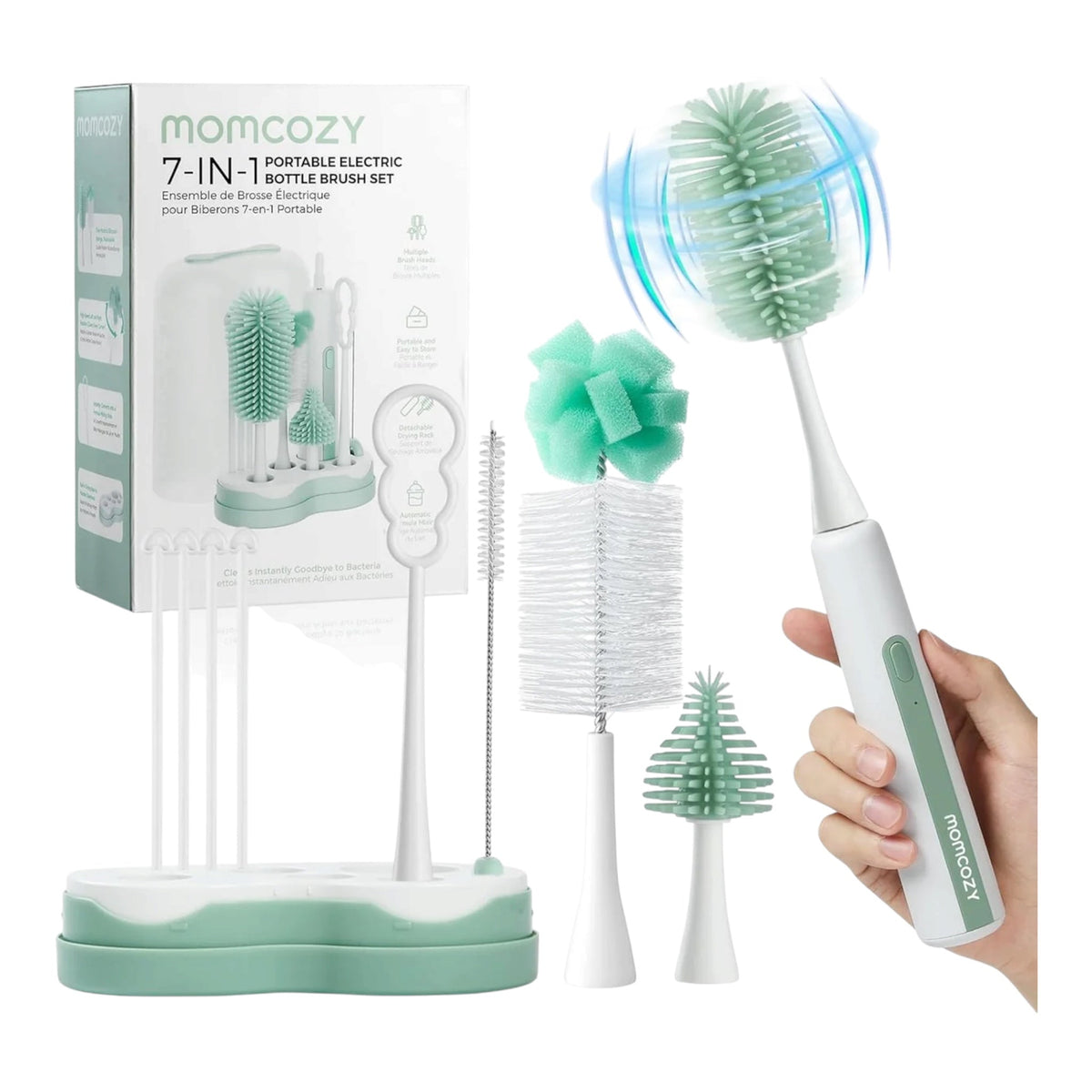 Momcozy - Set elektrik pastrimi shishesh për bebe 7 në 1