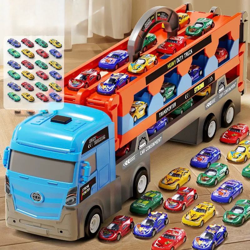 Lodër për fëmijë - Kamion transportues për 24 vetura