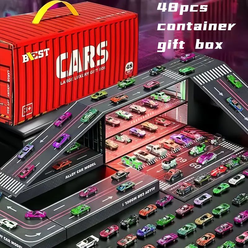 Lodër Set Veturash - 48pcs