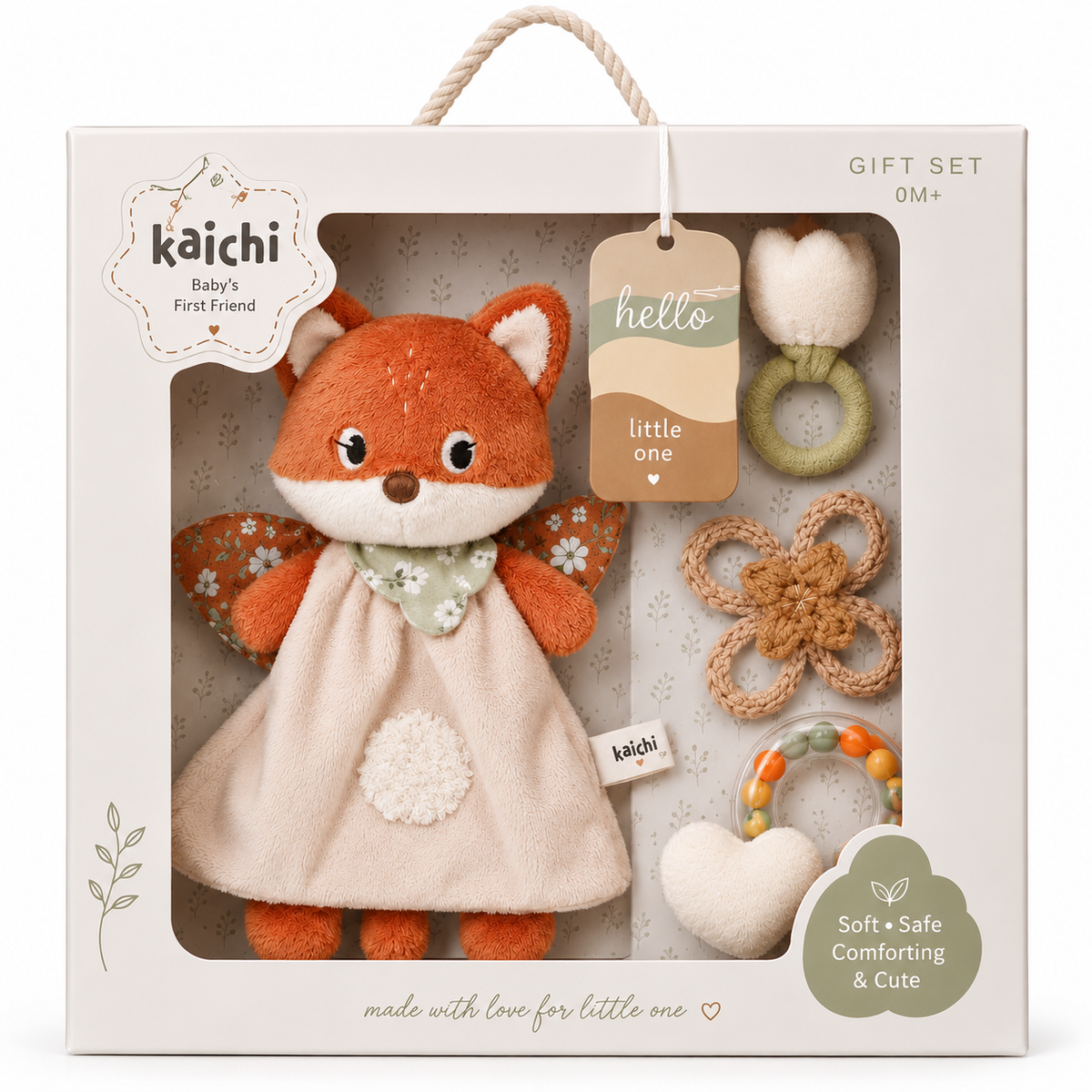 Kaichi Baby Gift Set 0M+ - set dhuratë me dhelpër