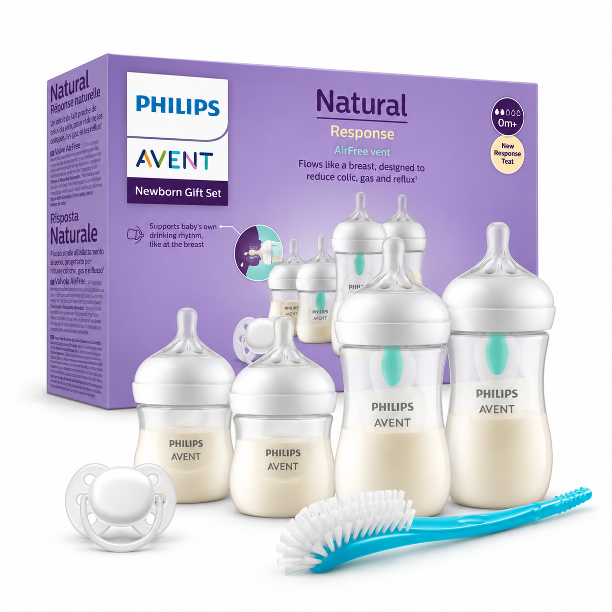 Philips Avent Natural Response AirFree 657/11 - produktet përpara dhe paketimi prapa