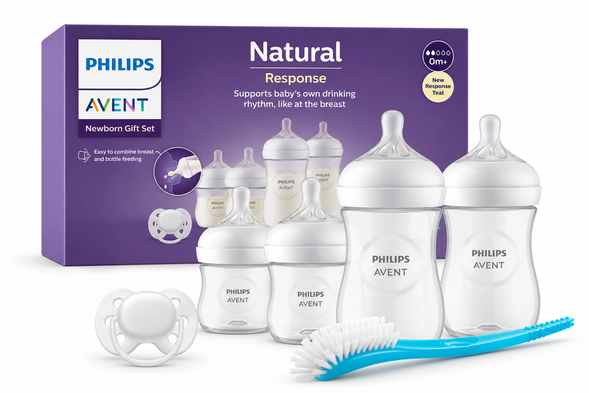 Philips Avent Natural Response SCD838/11 - produktet përpara dhe paketimi prapa