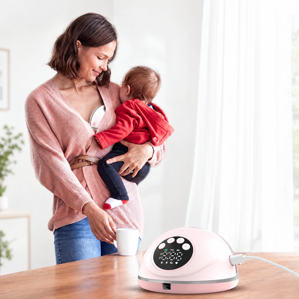 Pompë gjiri hands-free gjatë përdorimit
